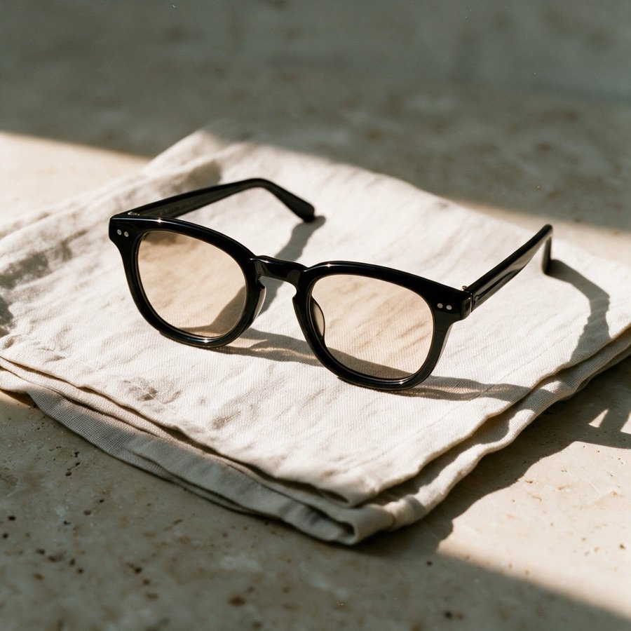 The Bohemian in glossy black acetate